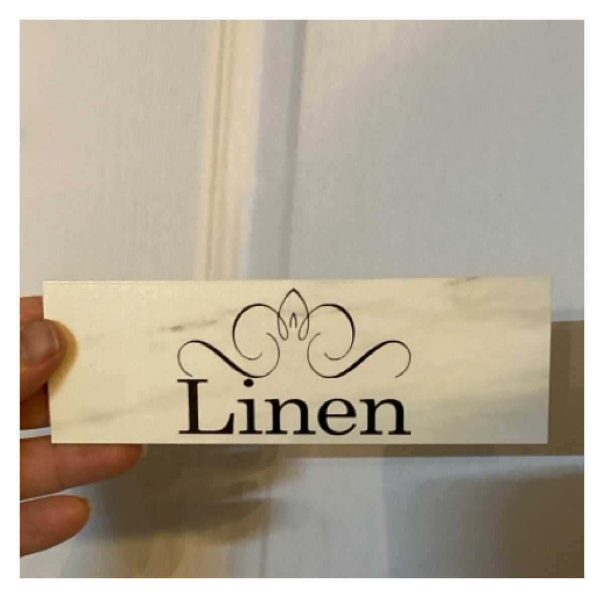 Bathroom Door Sign - French Scroll - Australian Made