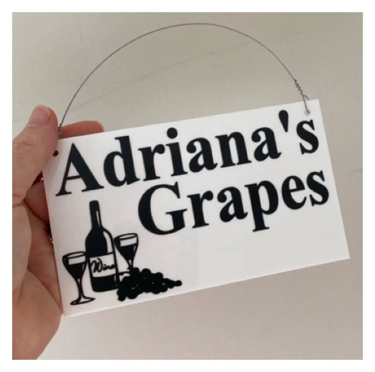 Wine Vintage White Personalised Custom Sign - The Renmy Store Homewares & Gifts