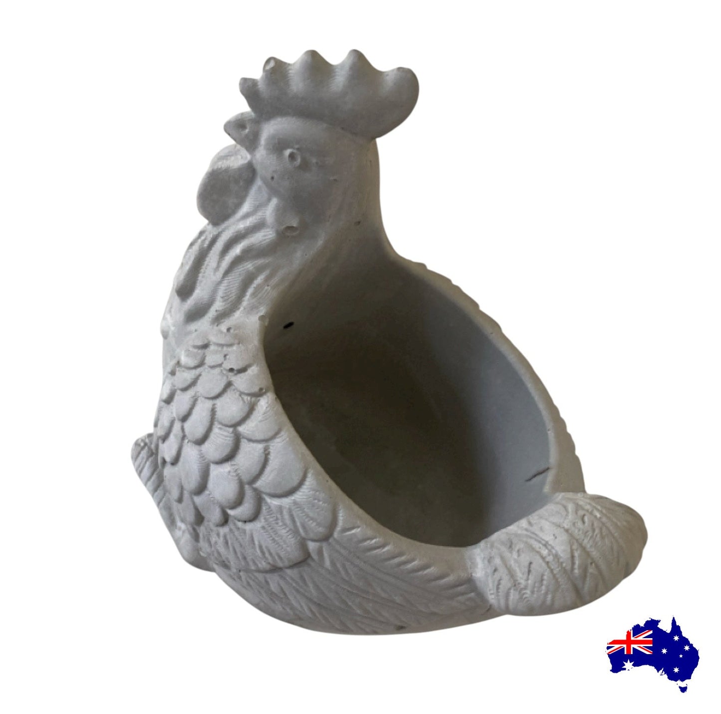 Rooster Tealight Candle Holder Aussie Handmade Concrete