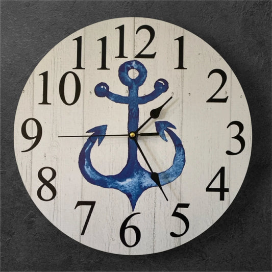Clock Wall Anchor Nautical Coastal 30cm 60cm Aussie Made