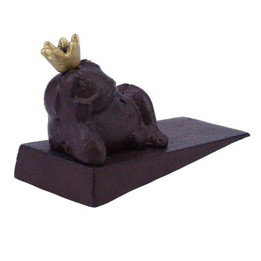 Cast Iron Door Stop Wedge Frog King - The Renmy Store Homewares & Gifts