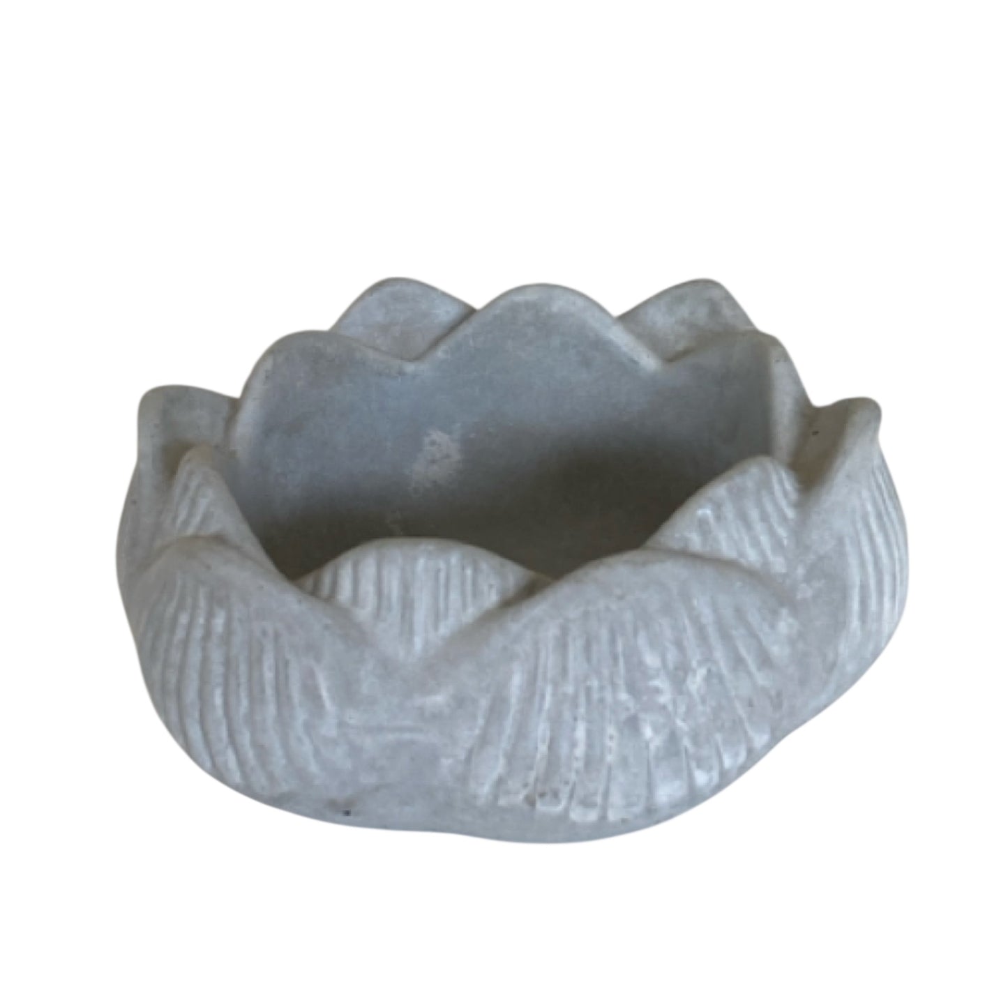 Candle Holder Lotus Flower Aussie Handmade Concrete