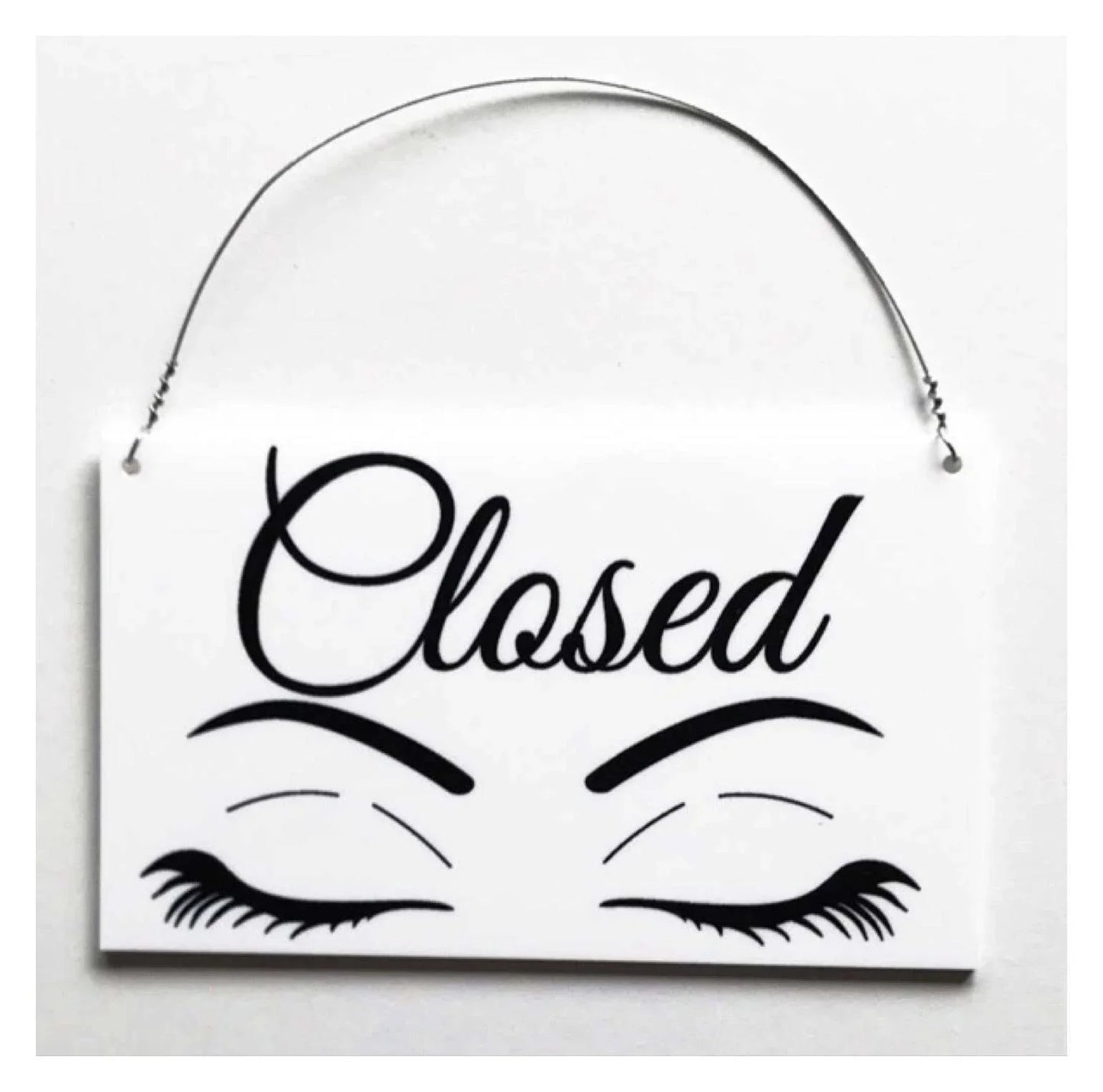 Open Closed Eyes Eyelashes Beauty Shop Hanging Sign - The Renmy Store Homewares & Gifts