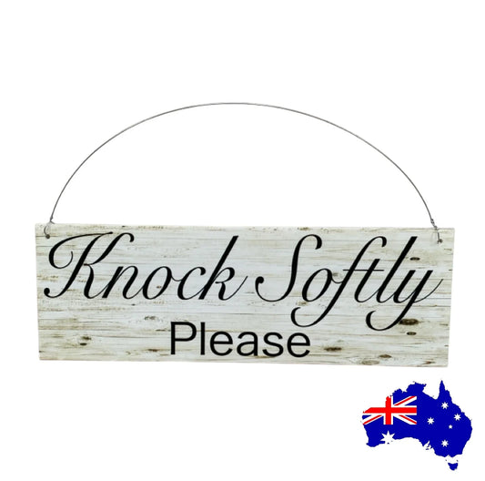 Knock Softly Door Work From Home Business Sign - The Renmy Store Homewares & Gifts