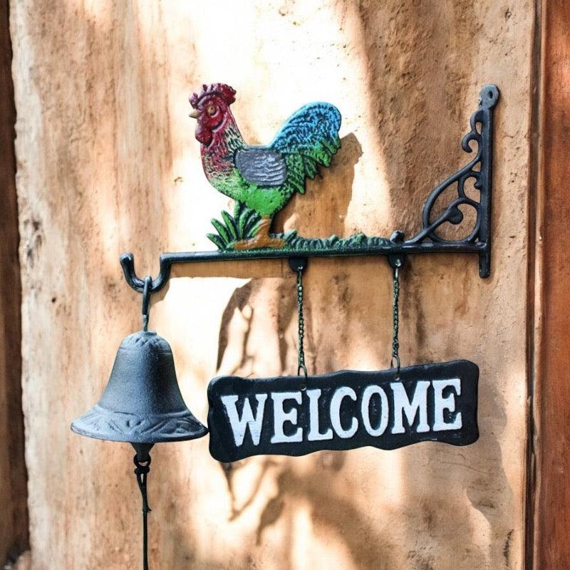 Doorbell Door Bell Welcome Cast Iron Rooster - The Renmy Store Homewares & Gifts
