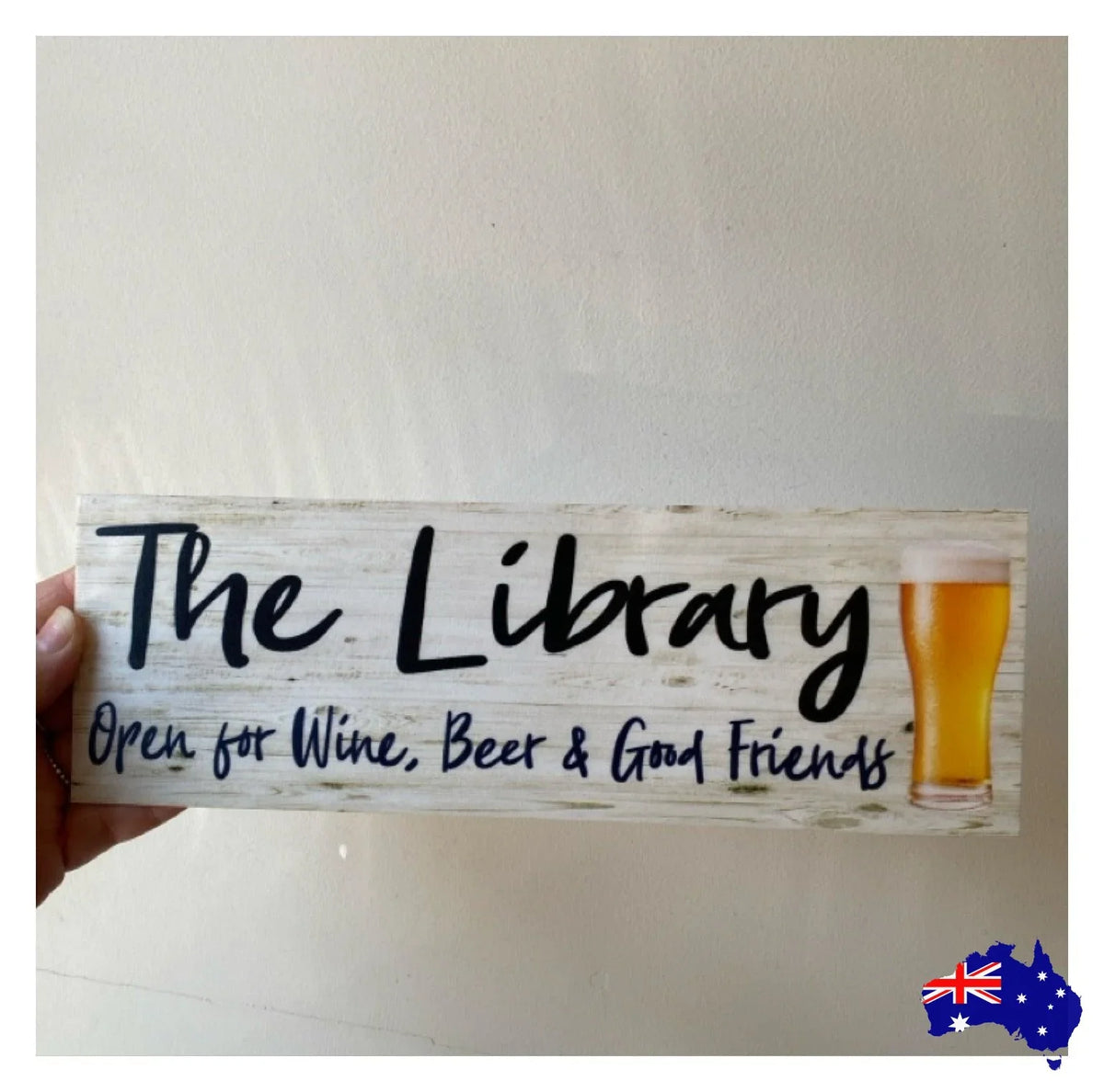 Bar Cold Beer Good Friends Custom Personalised Sign - The Renmy Store Homewares & Gifts