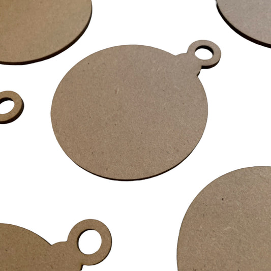 Hanging Ball Bauble Set of 8 MDF Christmas Craft Laser Cut Shape