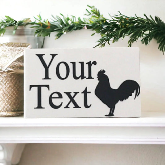 Rooster Custom Personalised Sign - The Renmy Store Homewares & Gifts
