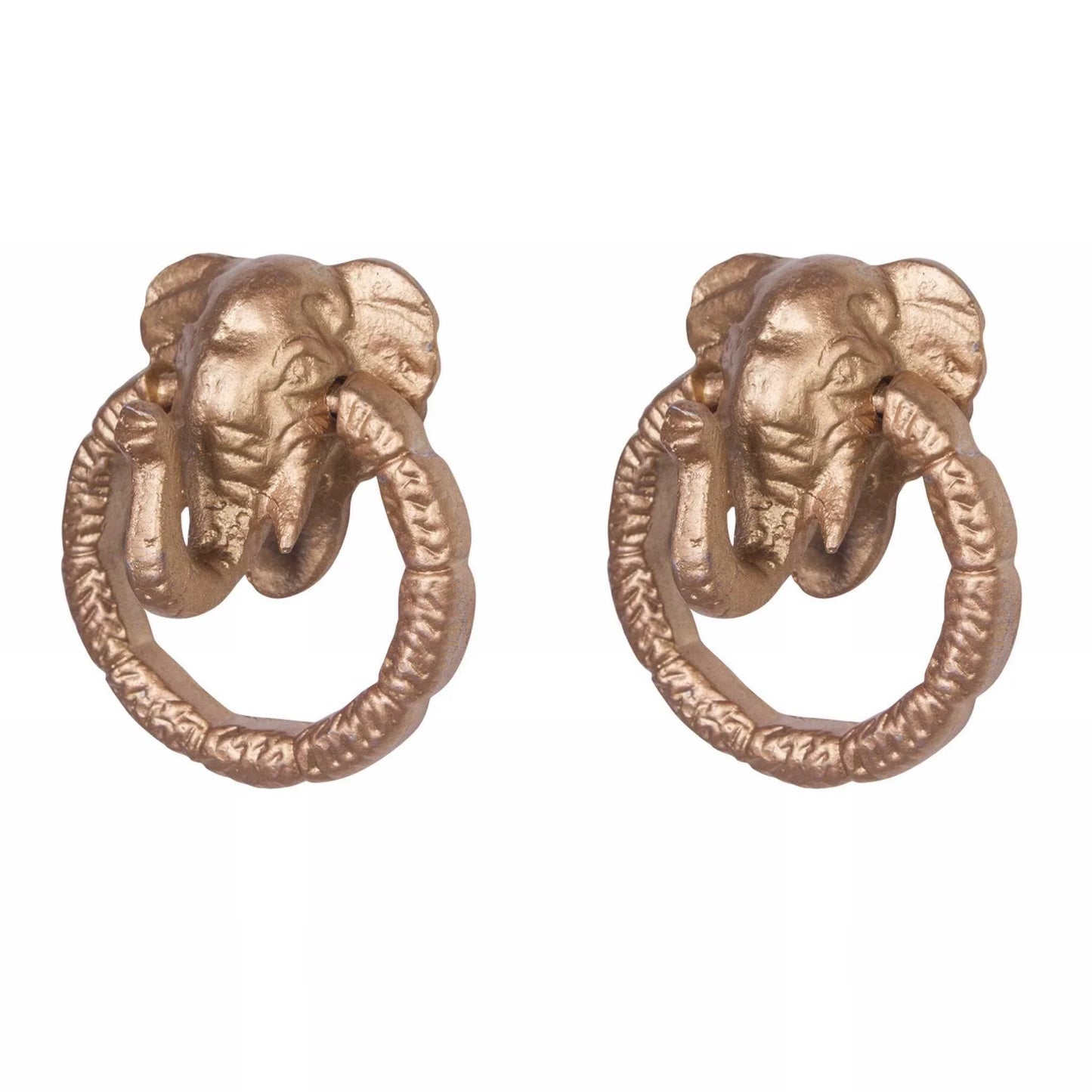 Knob Draw Pull Set x2 Gold Elephant - The Renmy Store Homewares & Gifts