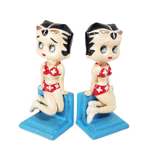 Bookend Book End Betty Boop Cartoon Vintage Cast Iron