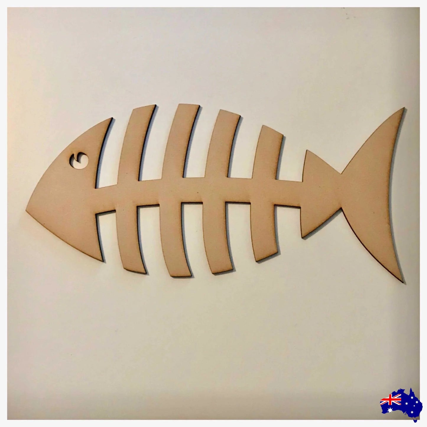 Fish Skeleton Bones Ocean Raw MDF Timber DIY Craft - The Renmy Store Homewares & Gifts