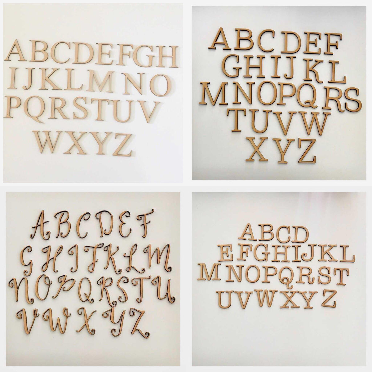 Letter Alphabet x 10 Letters MDF Laser Cut Personalised Custom - The Renmy Store Homewares & Gifts