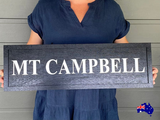 House Residence Shop Timber Wood Custom Personalised Vintage Sign