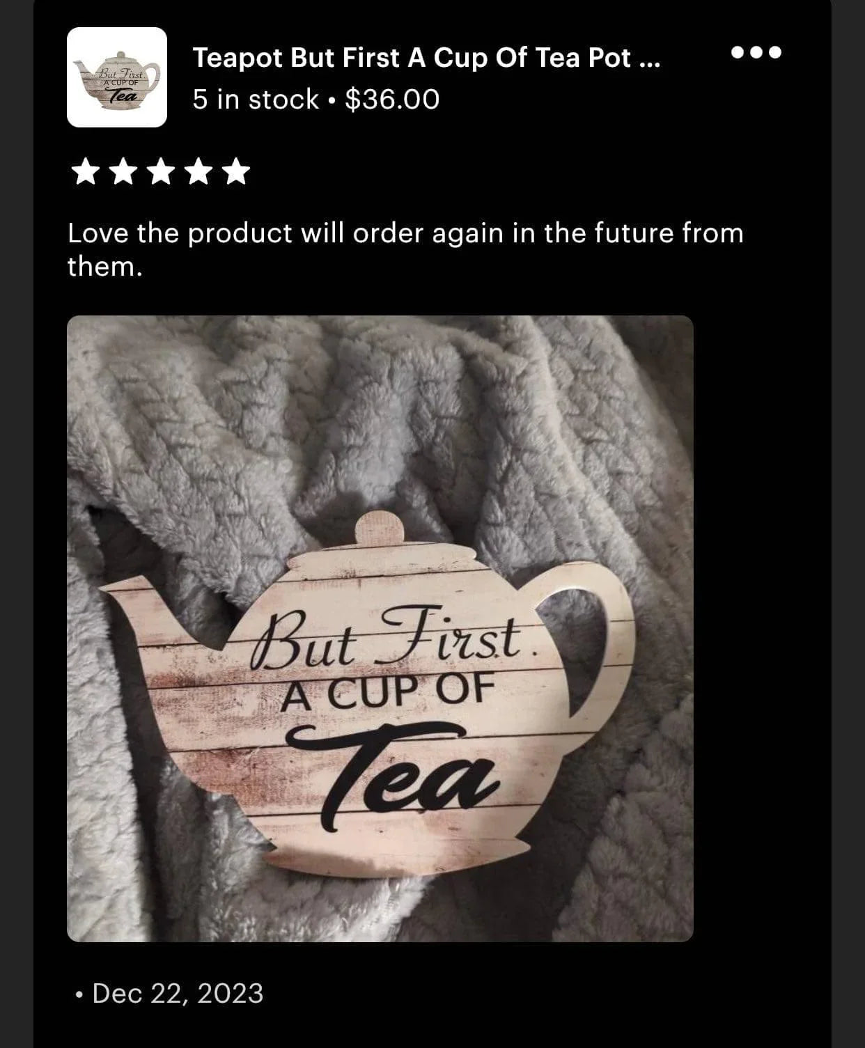 Teapot But First A Cup Of Tea Pot Sign - The Renmy Store Homewares & Gifts