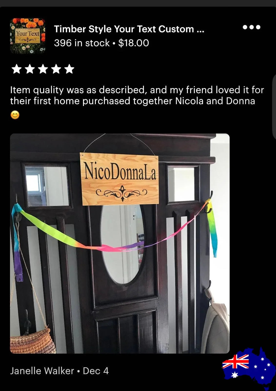 Timber Style Your Text Custom Wording Sign - The Renmy Store Homewares & Gifts