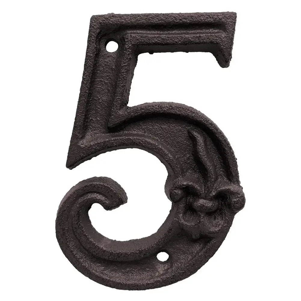 House Door Numbers French Provincial Fleur 1-10 Cast Iron - The Renmy Store Homewares & Gifts