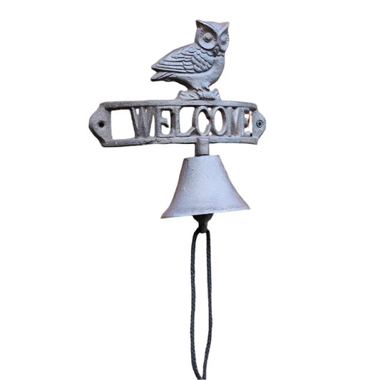 Doorbell Bell Welcome Owl Cast Iron - The Renmy Store Homewares & Gifts