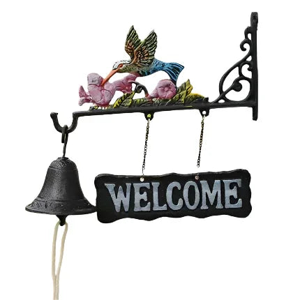 Door Bell Welcome Humming Bird Cast Iron - The Renmy Store Homewares & Gifts