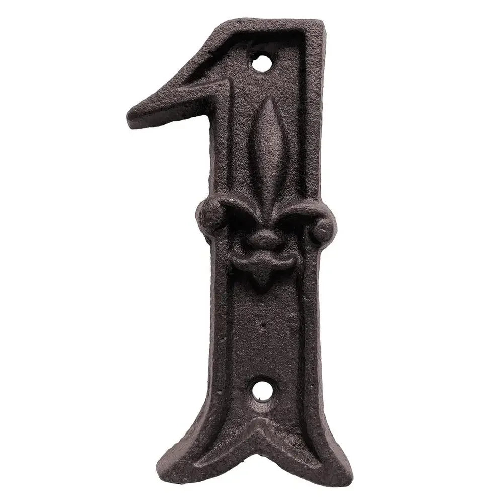 House Door Numbers French Provincial Fleur 1-10 Cast Iron - The Renmy Store Homewares & Gifts