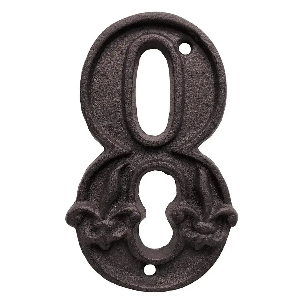 House Door Numbers French Provincial Fleur 1-10 Cast Iron - The Renmy Store Homewares & Gifts