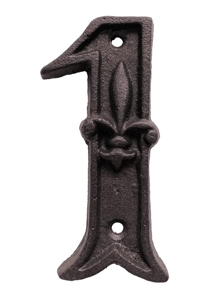 House Door Numbers French Provincial Fleur 1-10 Cast Iron - The Renmy Store Homewares & Gifts