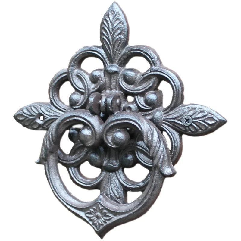 Door Knocker Vintage Floral Rustic Cast Iron - The Renmy Store Homewares & Gifts