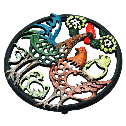 Placemat Trivet Cast Iron Country Rooster - The Renmy Store Homewares & Gifts