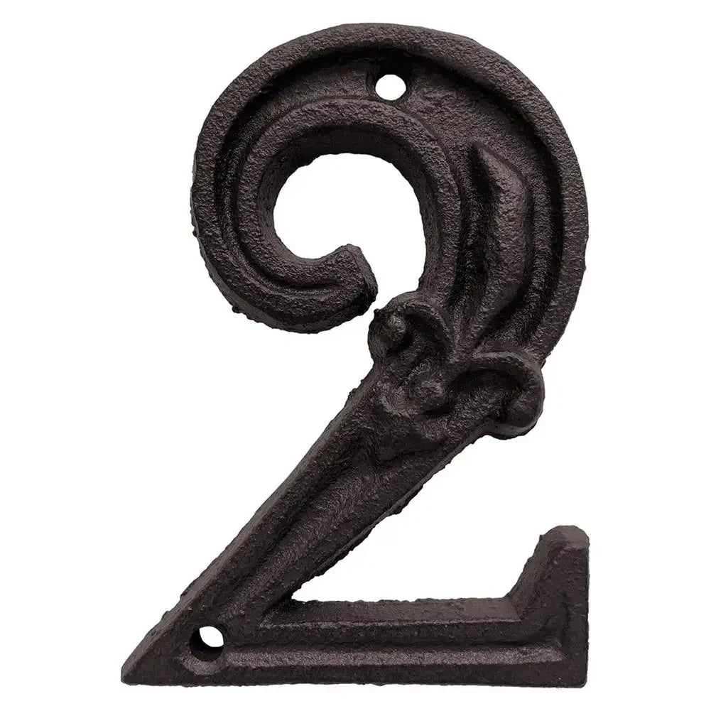 House Door Numbers French Provincial Fleur 1-10 Cast Iron - The Renmy Store Homewares & Gifts