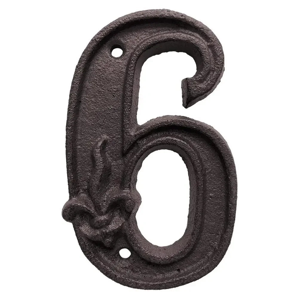 House Door Numbers French Provincial Fleur 1-10 Cast Iron - The Renmy Store Homewares & Gifts
