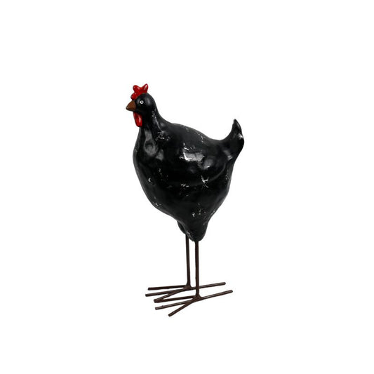 Chicken Ornament Black Betty Farmhouse Garden Decor