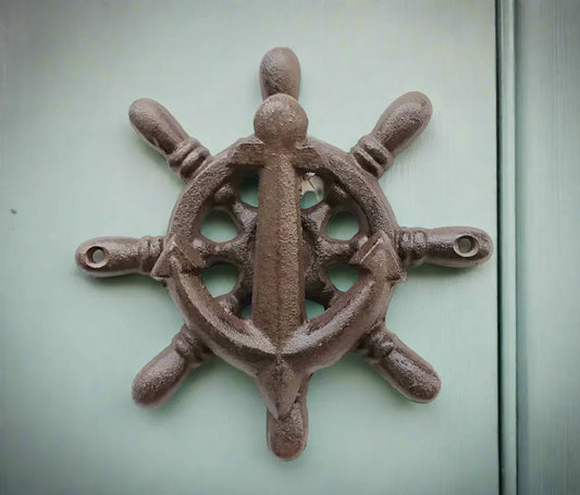 Door Knocker Cast Iron Rudder Nautical Anchor Boat House