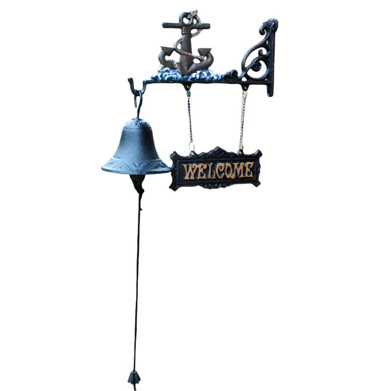 Door Bell Welcome Anchor Nautical Cast Iron - The Renmy Store Homewares & Gifts
