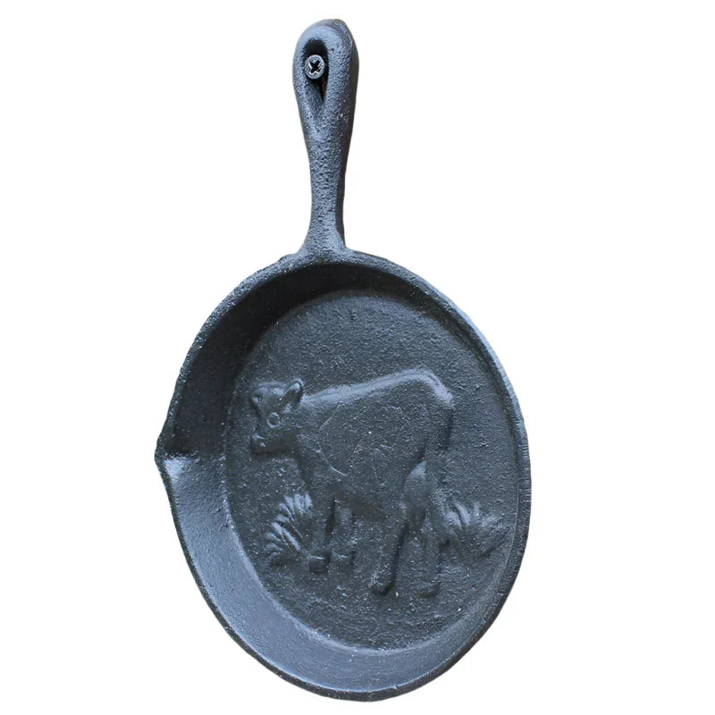 Frying Pan Cow Cast Iron Wall Decor - The Renmy Store Homewares & Gifts