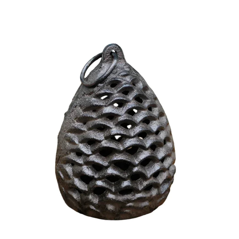 Candle Holder Lantern Pinecone Hanging Cast Iron