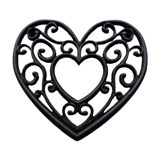 Trivet Heart Love Vintage Cast Iron