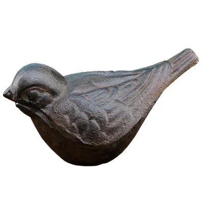Key Hide Bird Rustic Cast Iron | Garden Ornament Secret Key Storage