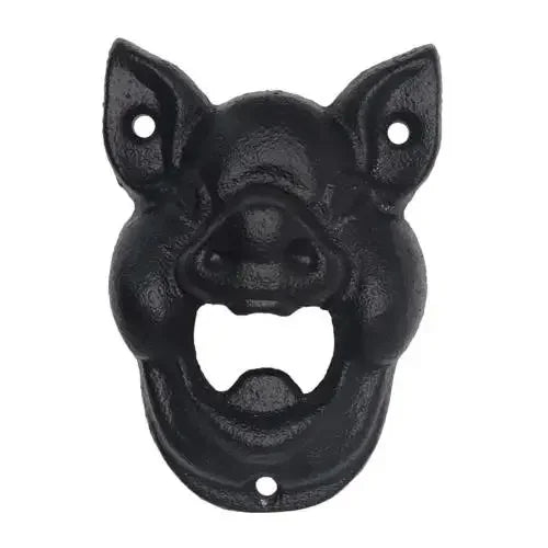 Bottle Opener Wall Mount Pig Farmhouse Cast Iron - The Renmy Store Homewares & Gifts