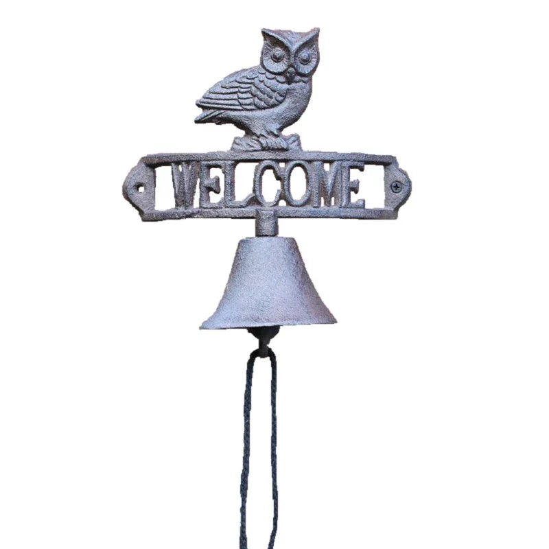 Doorbell Bell Welcome Owl Cast Iron - The Renmy Store Homewares & Gifts