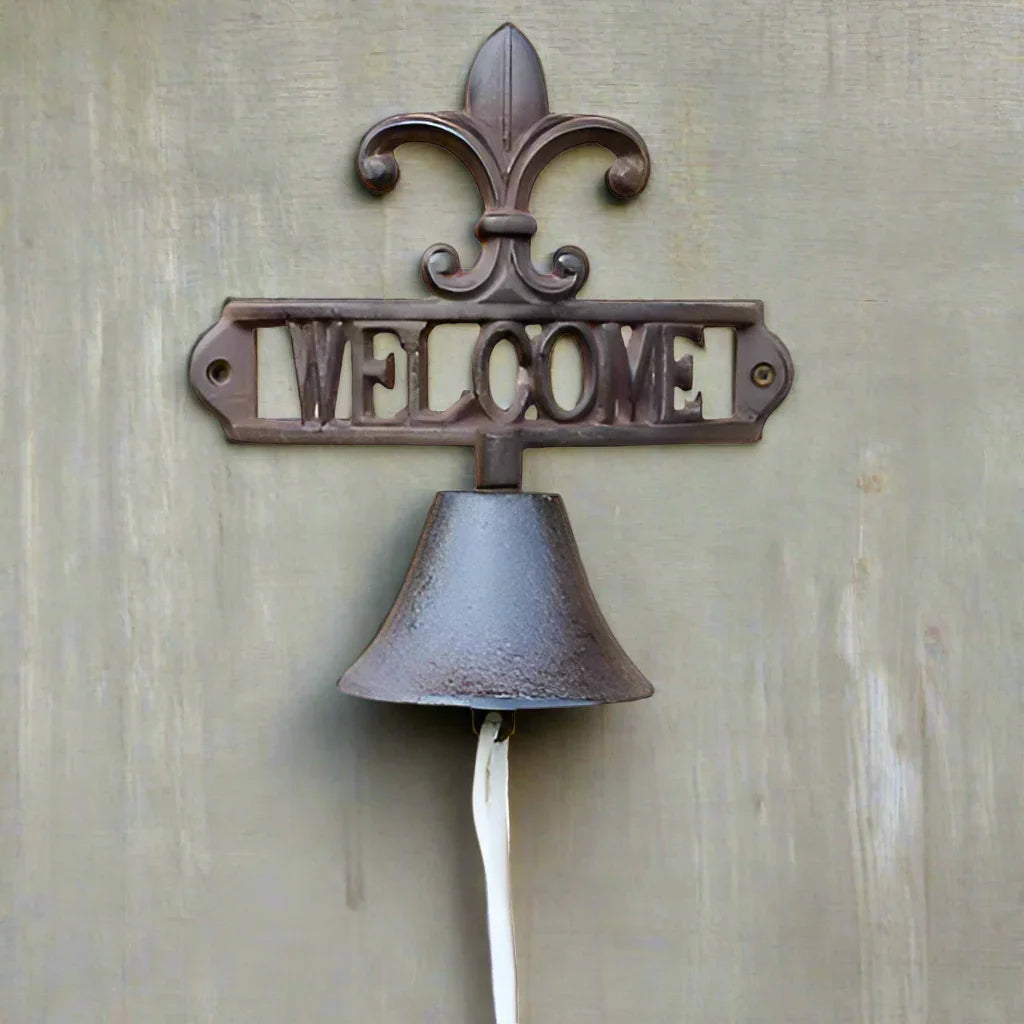 Door Bell Welcome French Provincial Fleur Cast Iron - The Renmy Store Homewares & Gifts