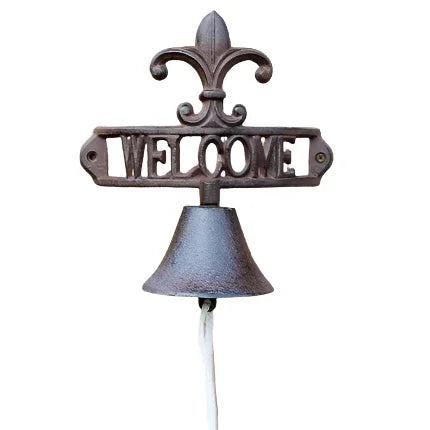 Door Bell Welcome French Provincial Fleur Cast Iron - The Renmy Store Homewares & Gifts