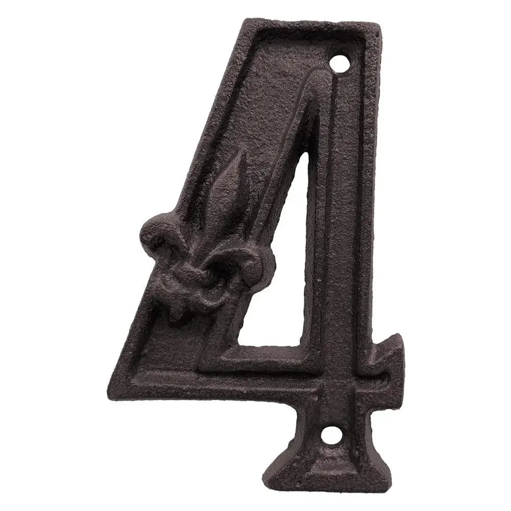 House Door Numbers French Provincial Fleur 1-10 Cast Iron - The Renmy Store Homewares & Gifts