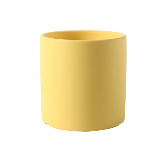 Colourful Ceramic Planter Pot with Drainage Hole | Matte Finish Indoor Succulent Pot | No Tray