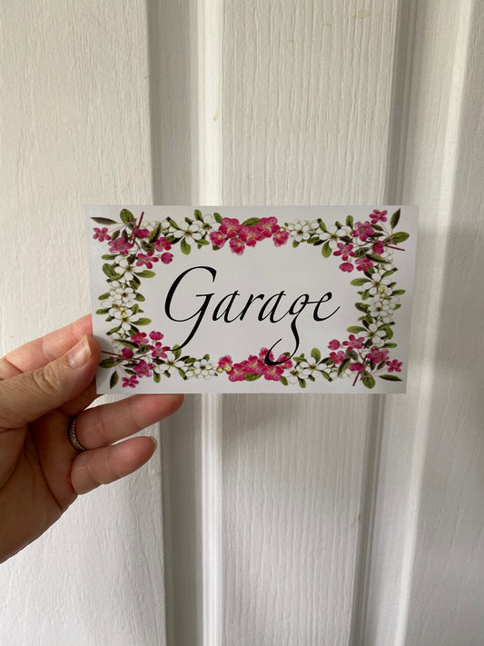Floral Door Sign | Toilet Laundry Bathroom Australia