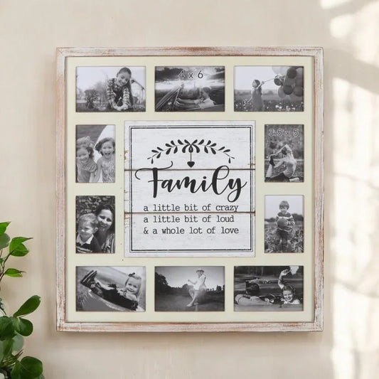 Photo Picture Frame Wooden Rustic Family
