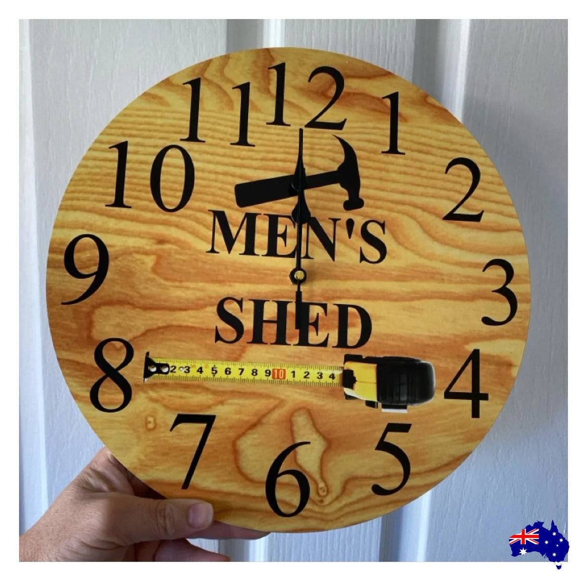 Garage Tool Custom Personalised Wall Clock 30cm - Aussie Made