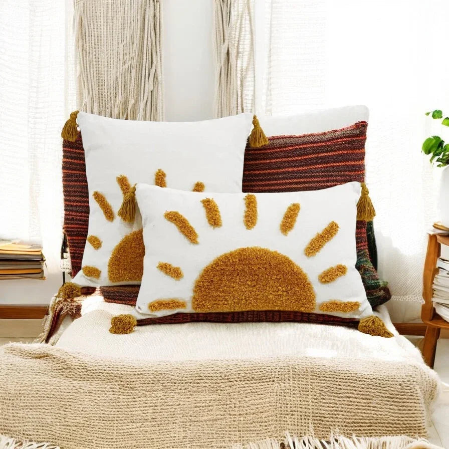 Cushion Cover Happy Sunshine Sun Boho