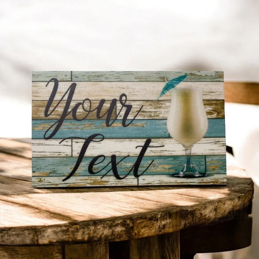 Tropical Cocktail Blues Personalised Custom Sign