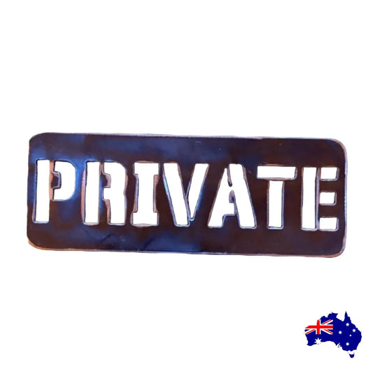 Private Shop Retail Property Corten Steel Rusty Metal Sign