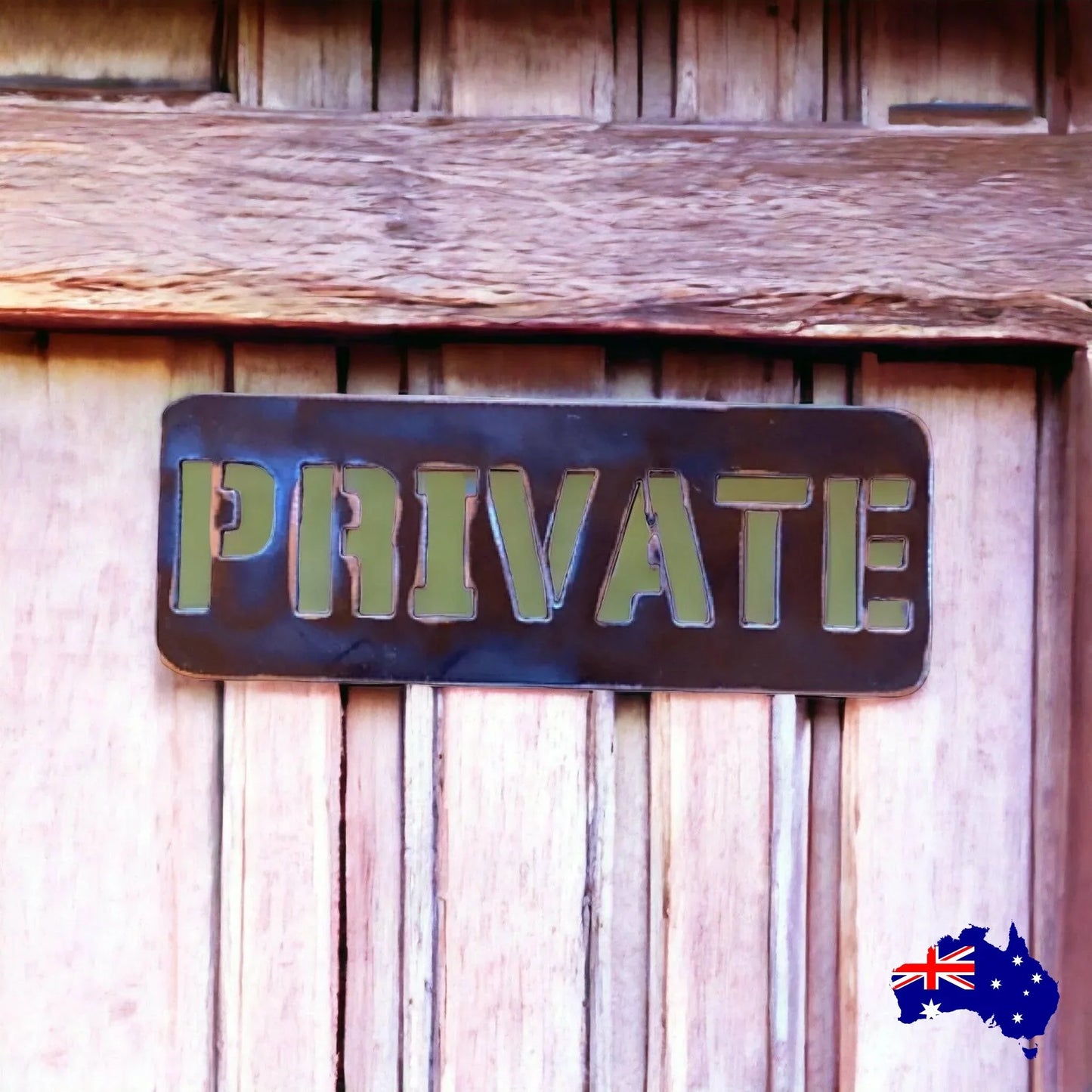 Private Shop Retail Property Corten Steel Rusty Metal Sign