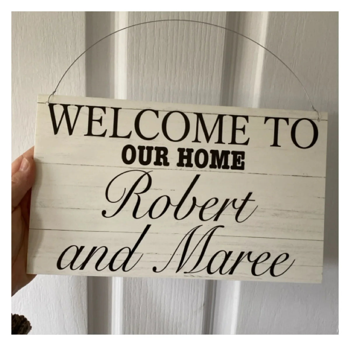 Welcome To Our Home Sign - Custom Family Name - Light Timber - Aussie Made